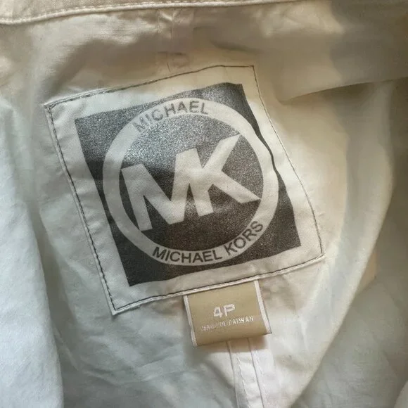 MICHAEL KORS | Women’s Jacket Top | White | Size: 4P - Picture 7 of 10